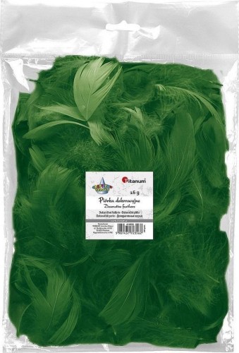 Piórka puch 16g ciemnozielone, Titanum