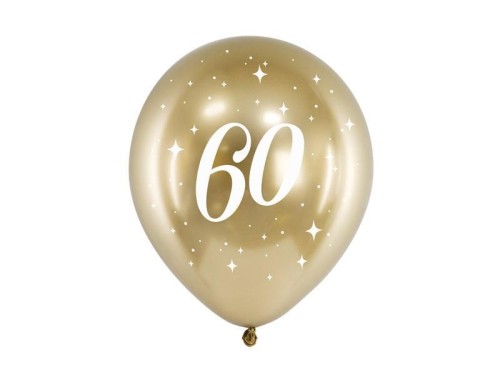 Balony Glossy 60-tka 30cm złote 6szt