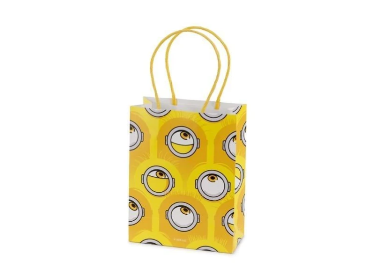 Torebki papierowe Minionki 12x15.5x6cm 6szt