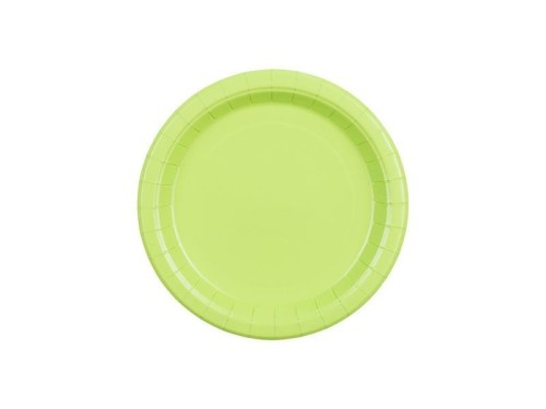 Talerzyki papierowe jasny zielony 18cm 6szt