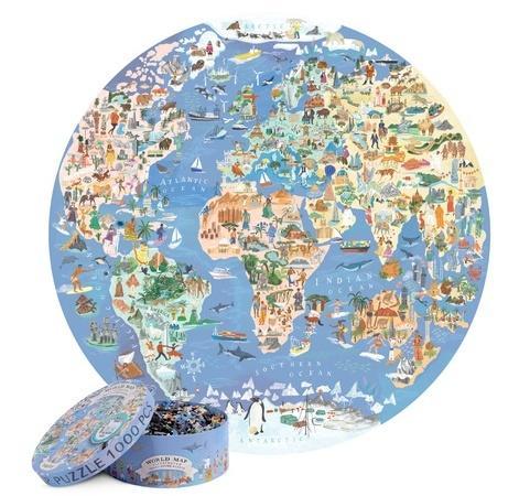 Puzzle 1000el Mapa Świata 4w1, Bopster
