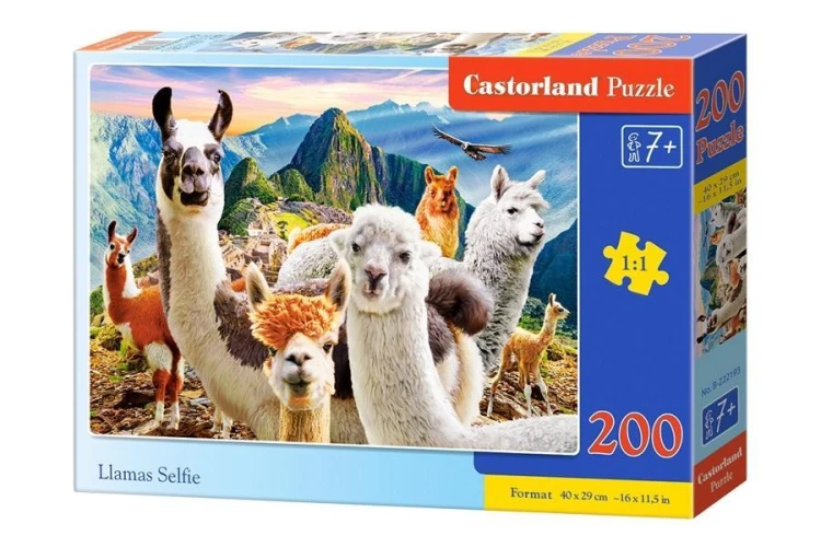 Puzzle 200 Llamas Selfie CASTOR, Castorland