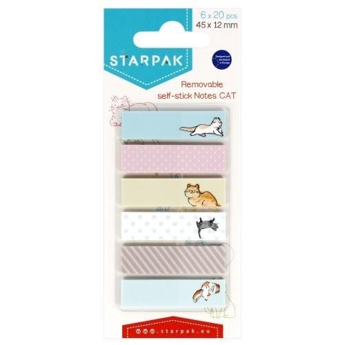 Zakładka indeksująca 45x12mm 6x20K Kot, STARPAK