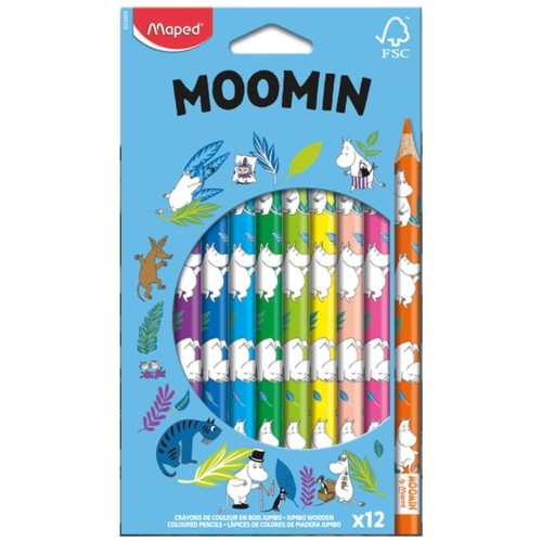 Kredki Muminki Jumbo Trójkątne 12szt MAPED, Maped