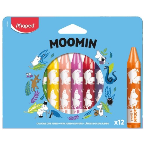 Kredki świecowe Muminki Jumbo 12szt MAPED, Maped