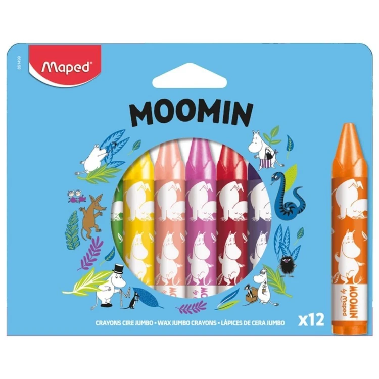 Kredki świecowe Muminki Jumbo 12szt MAPED, Maped