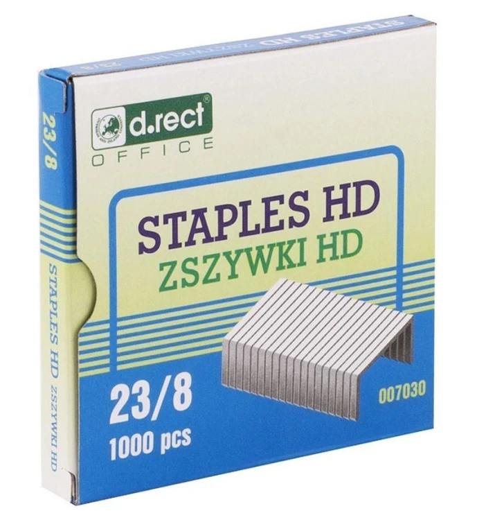 Zszywki HD 23/8 1000 sztuk D.RECT, D.RECT