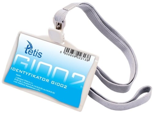 Identyfikator na smyczy 85x35mm GI002, Tetis