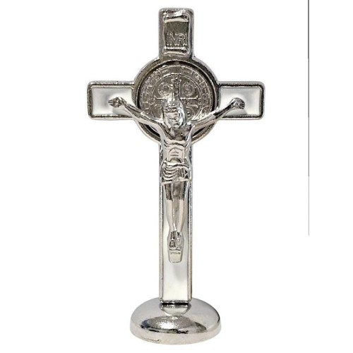 Krzyż stojący biały 8cm