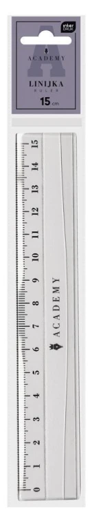 Linijka plastikowa 15cm Academy, INTERDRUK