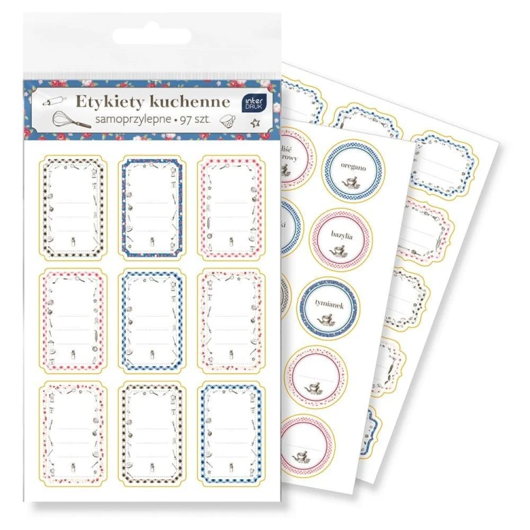 Etykiety kuchenne 97szt Colour, INTERDRUK