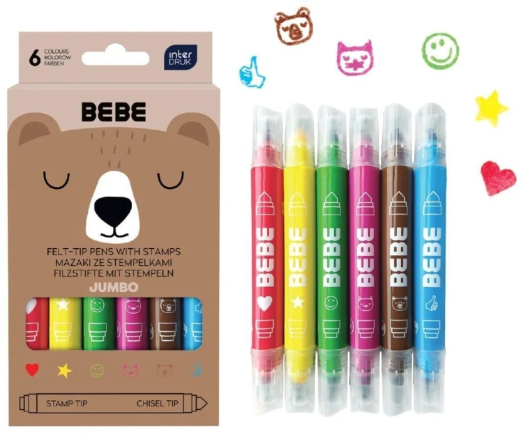 Mazaki jumbo ze stempelkami 6szt Bebe Friend