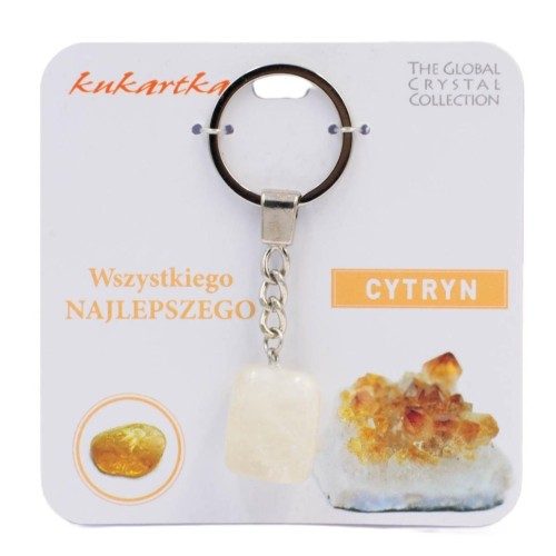 Brelok Wszystkiego najlepszego cytryn, Kukartka
