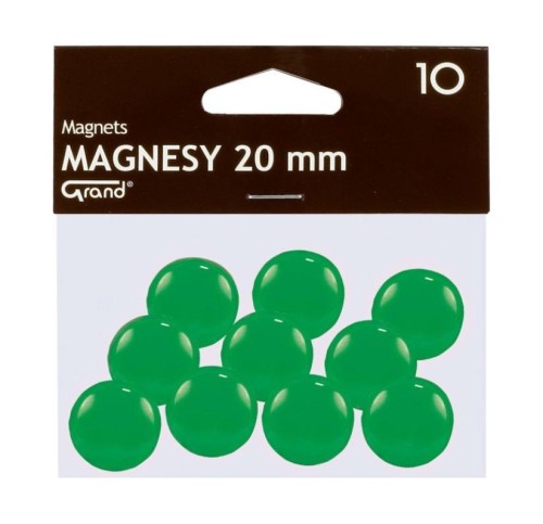 Magnes 20mm zielony 10szt GRAND, Grand