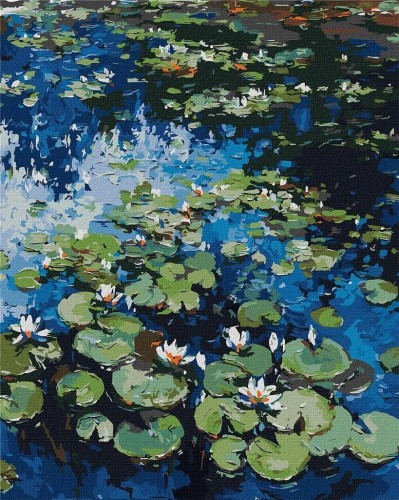 Malowanie po numerach - Lilie wodne 40x50, Ideyka