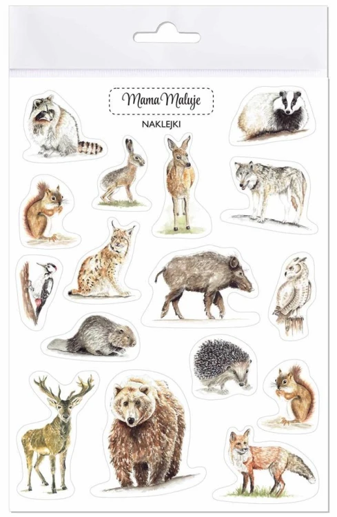 Naklejki Zwierzęta leśne, Mama Maluje