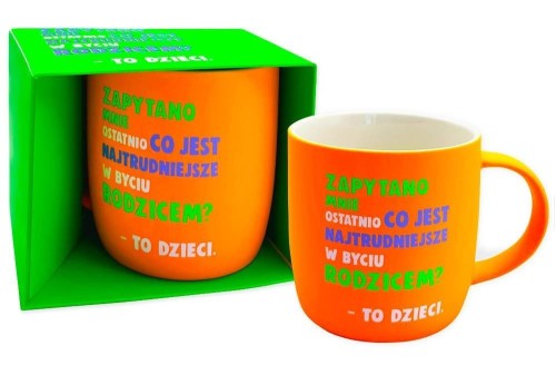 Kubek neonowy Bycie rodzicem, Kukartka