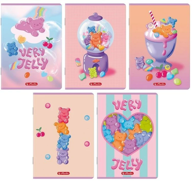 Zeszyt A5/32K linia podwójna Jelly (10szt) HERLITZ