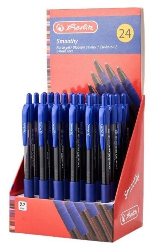 Długopis żelowy Smoothy nieb. 0,7mm (24szt)HERLITZ
