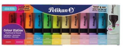 Zakreślacz 12 kolorów + podstawka PELIKAN, PELIKAN