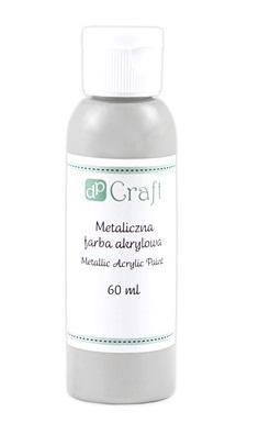 Farba akrylowa metaliczna silver 60ml, Dalprint