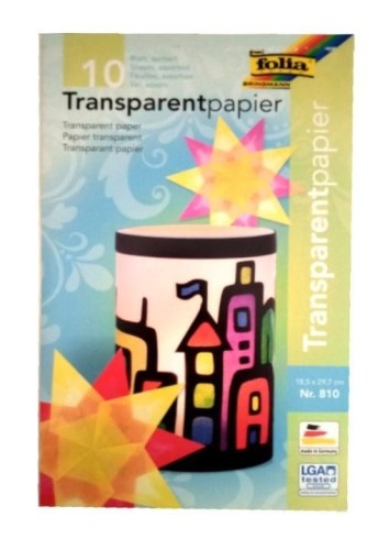 Teczka z papierem transparentnym 10 arkuszy