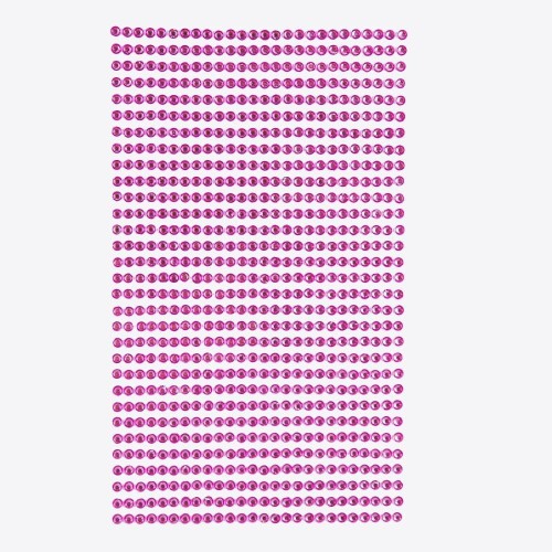 Kryształki samoprzylepne pink 3mm 806szt, Dalprint