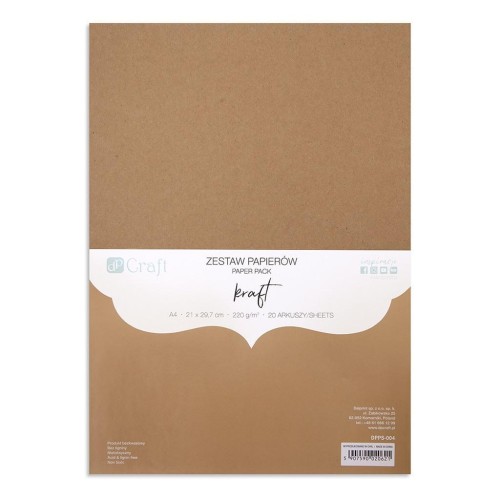 Zestaw papierów kraft A4 20ark, Dalprint
