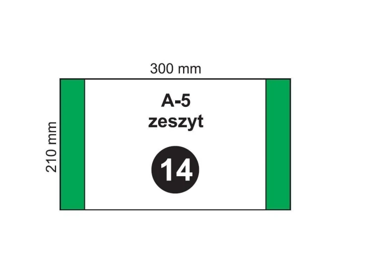 Okładka na zeszyt A5 NR 14 (20szt), Fol-Plast