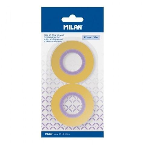 Taśma przezroczysta 12mm x 33m 2szt MILAN, MILAN