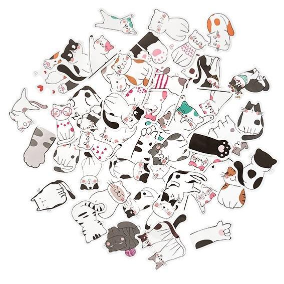 Naklejki winylowe koty 4-5cm 50szt, Dalprint