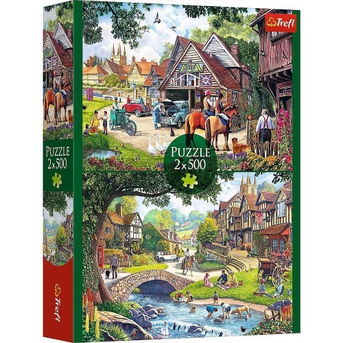 Puzzle 2x500 Sielankowe życie TREFL, Trefl