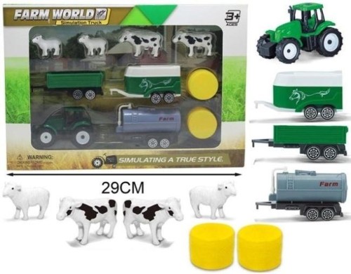 Zestaw farma - traktor z akcesoriami, Merkpol