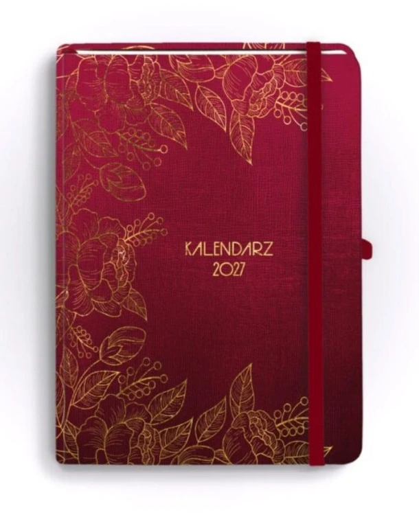 Kalendarz 2027 Botanical B5 dzienny rubin