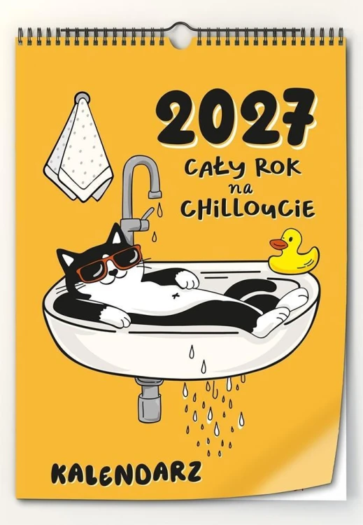 Kalendarz 2027 ścienny Mega koci