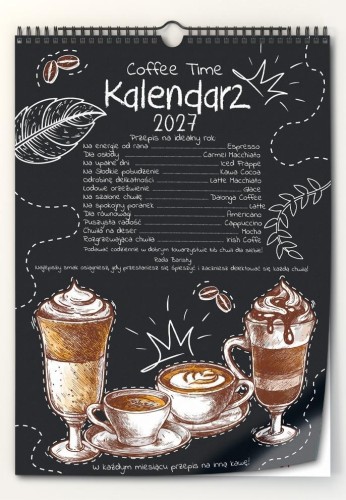 Kalendarz 2027 ścienny Mega coffee