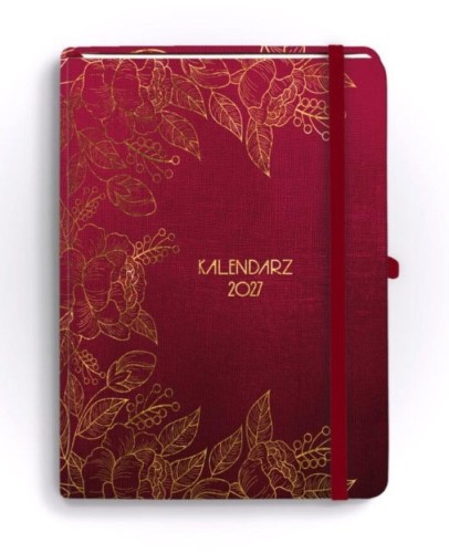 Kalendarz 2027 Botanical B6 tygodniowy rubin