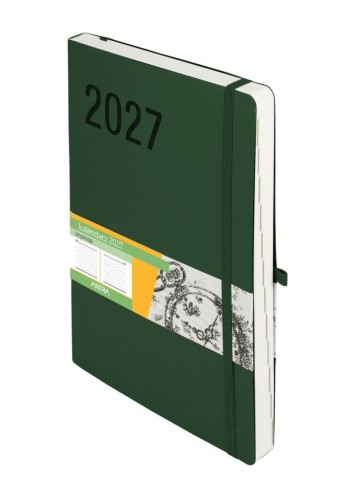 Kalendarz 2027 Impresja B5 dzienny zielony