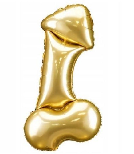 Balon foliowy Penis 55,5x112cm złoty