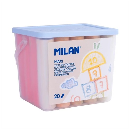 Kreda MAXI 20 kolorów w wiaderku MILAN, MILAN