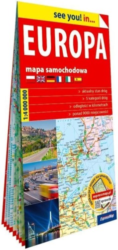 Mapa samochodowa Europa 1:4 000 000 w.2026