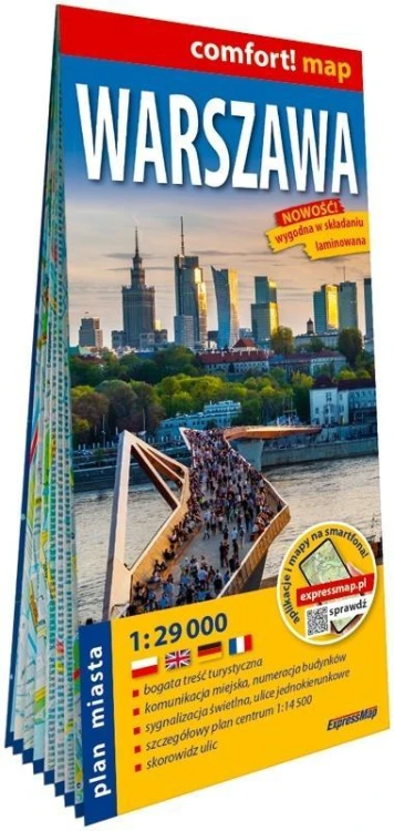 Comfort! map Warszawa plan miasta 1:29 000 w.2026