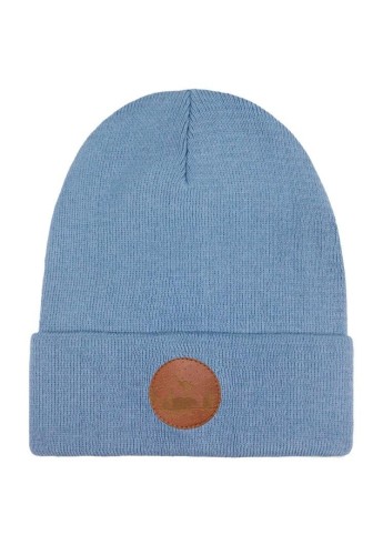 Czapka Beanie z bawełny organicznej szary błękit