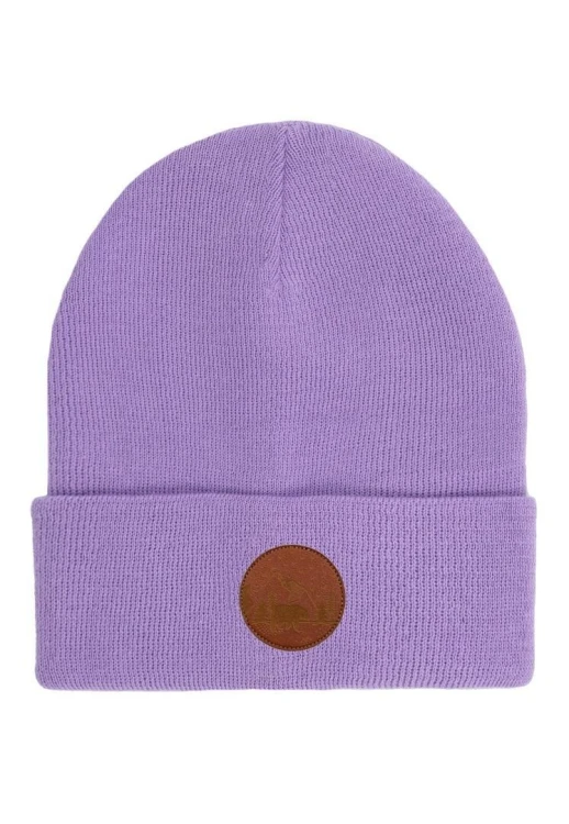 Czapka Beanie z bawełny organicznej liliowa