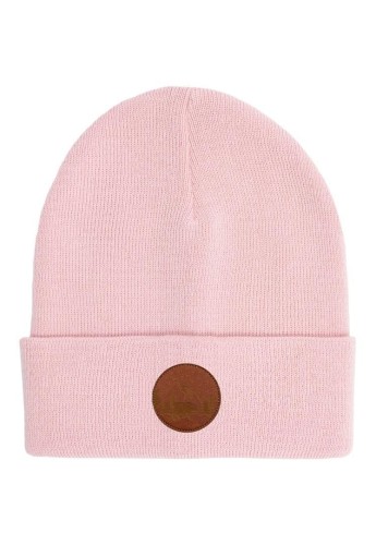 Czapka Beanie z bawełny organicznej jasny róż