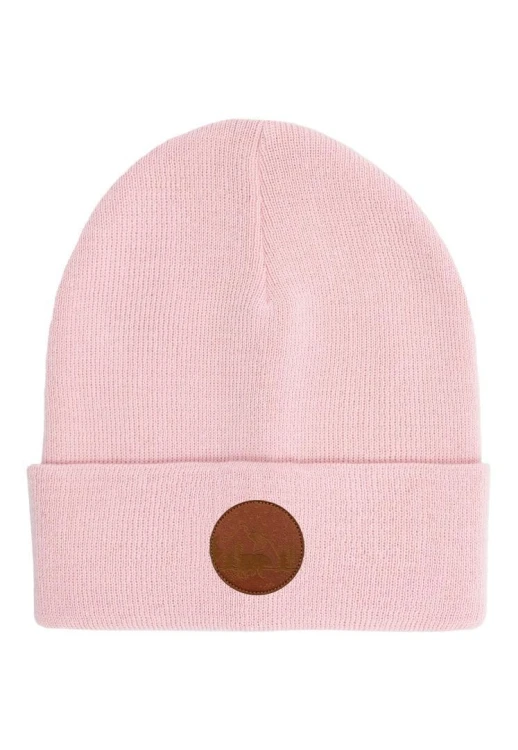 Czapka Beanie z bawełny organicznej jasny róż