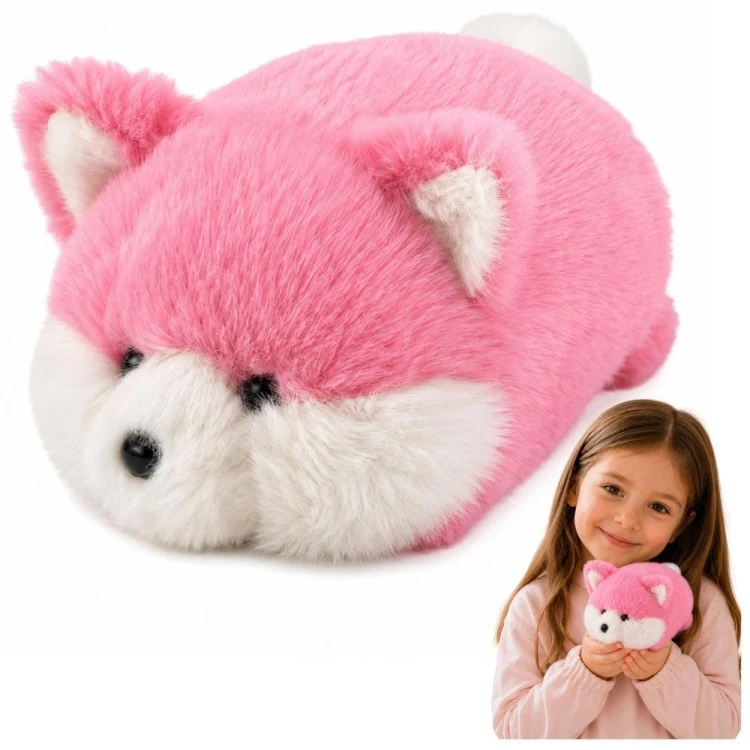Maskotka lisek rózowy 16cm, Leantoys