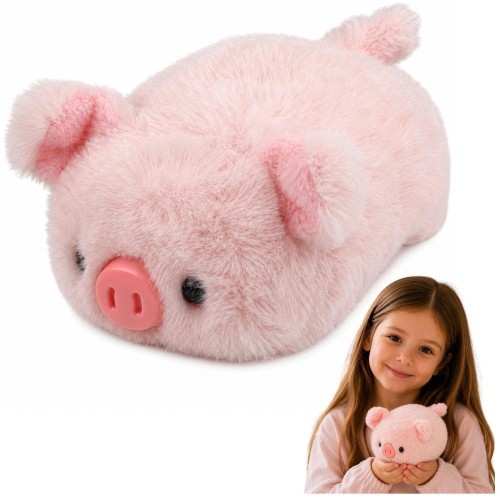 Maskotka świnka różowa 16cm, Leantoys