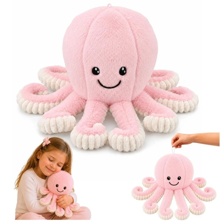 Maskotka ośmiornica różowa 50cm, Leantoys