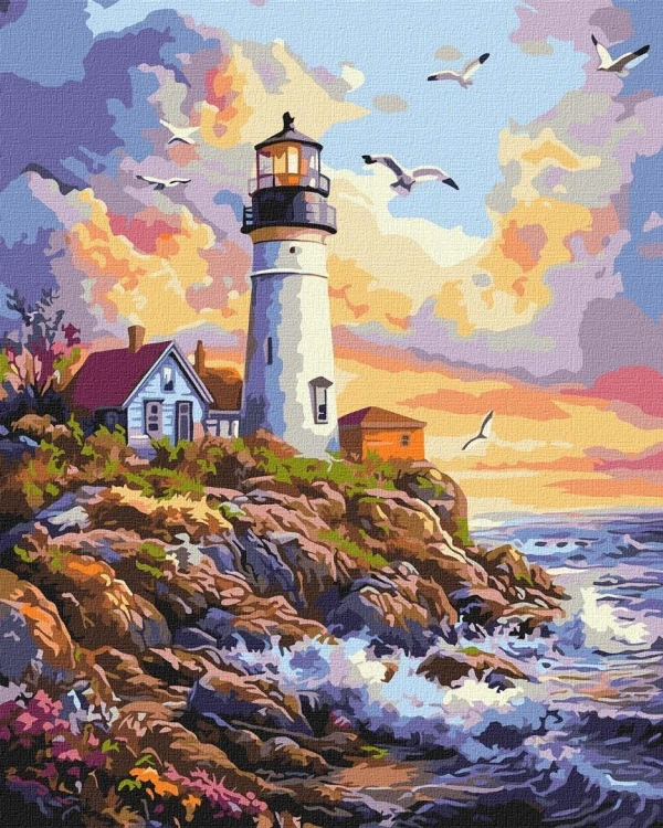 Malowanie po numerach - Nadmorski spokój 40x50cm